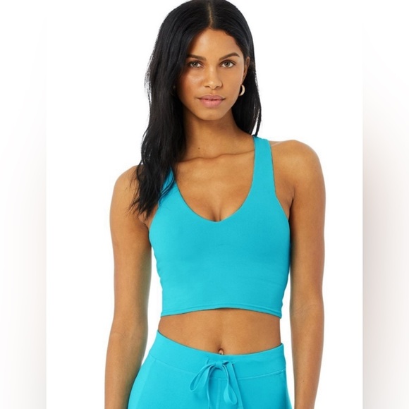 ALO Yoga Tops - Alo Yoga Women's Airbrush Real Bra Tank Top, Bright Aqua, S